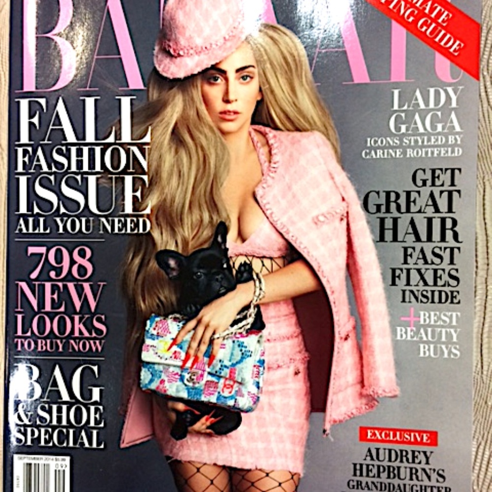 Rare New LADY GAGA November 2014 Harper's Bazaar
